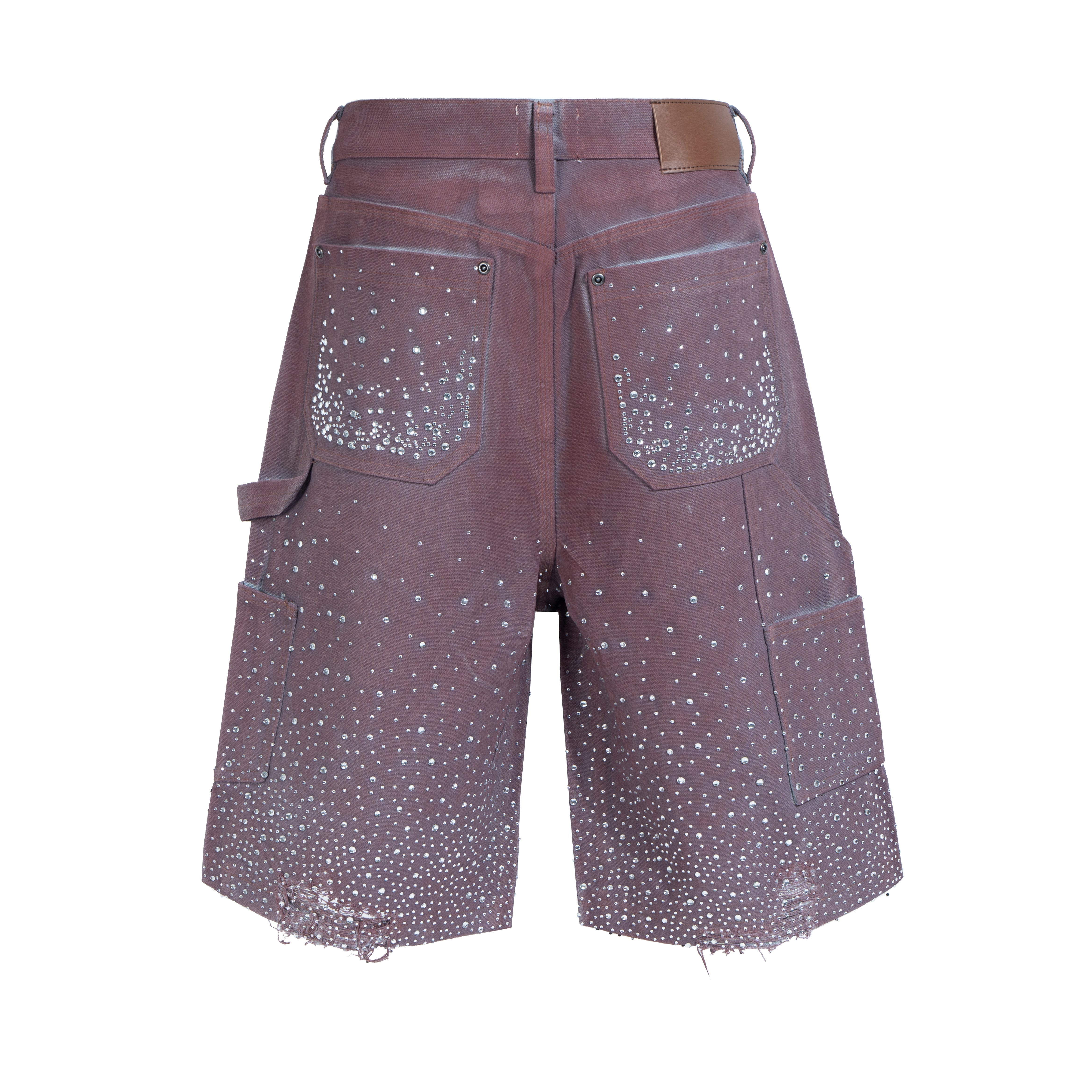 Omirad Studded Denim Shorts
