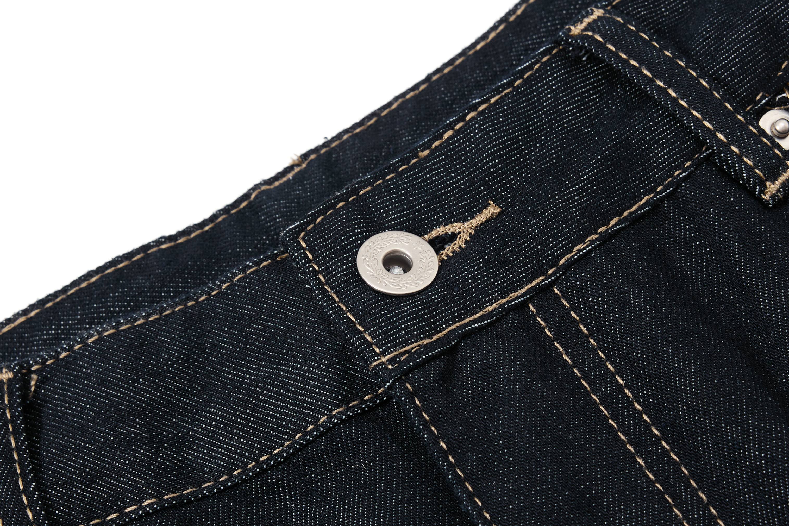 Omirad Buckle Detail Wide-Leg Denim Pants