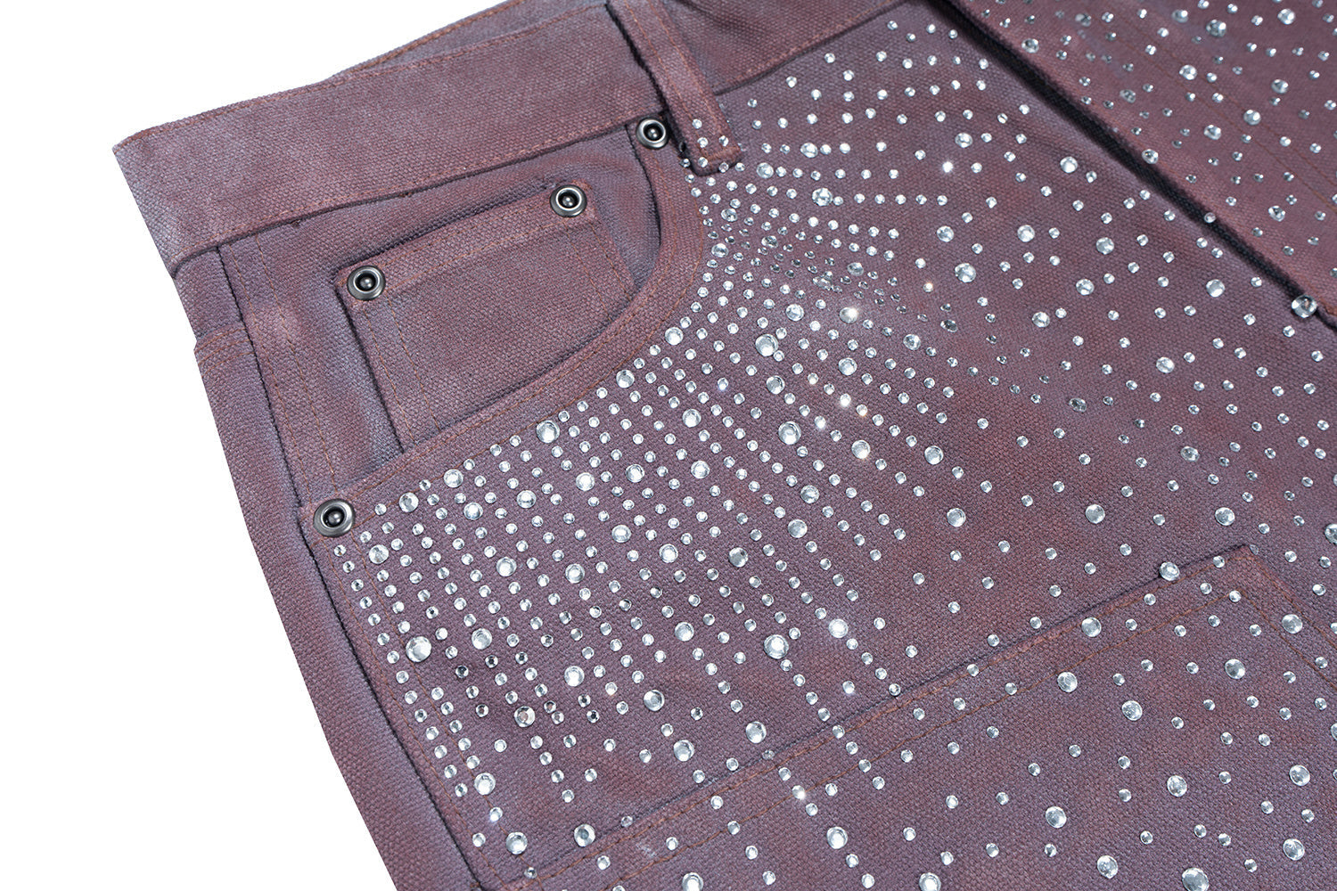 Omirad Studded Denim Shorts