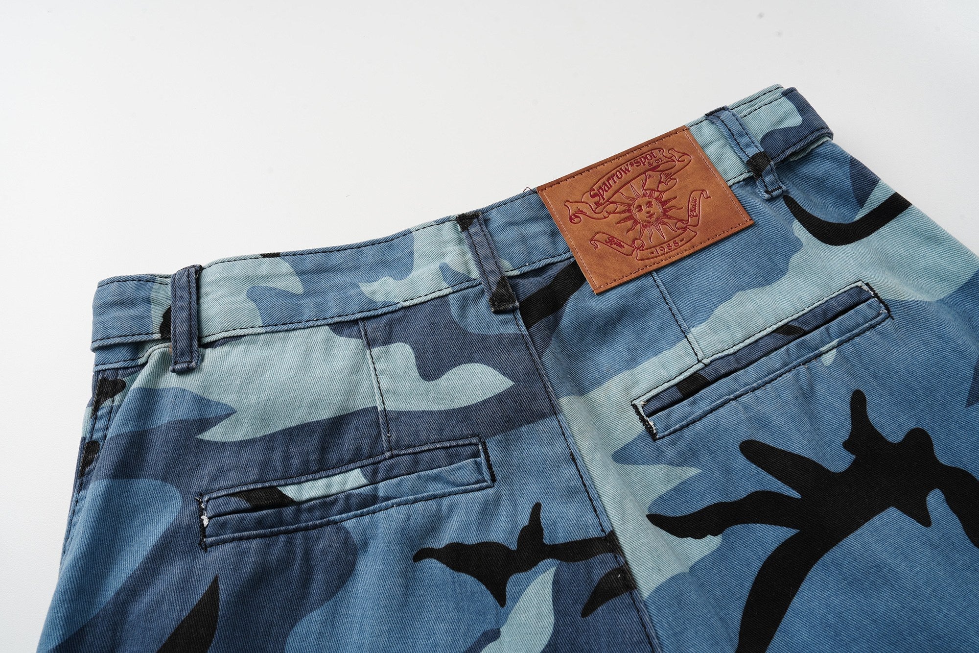 Omirad Blue Camo Cargo Shorts