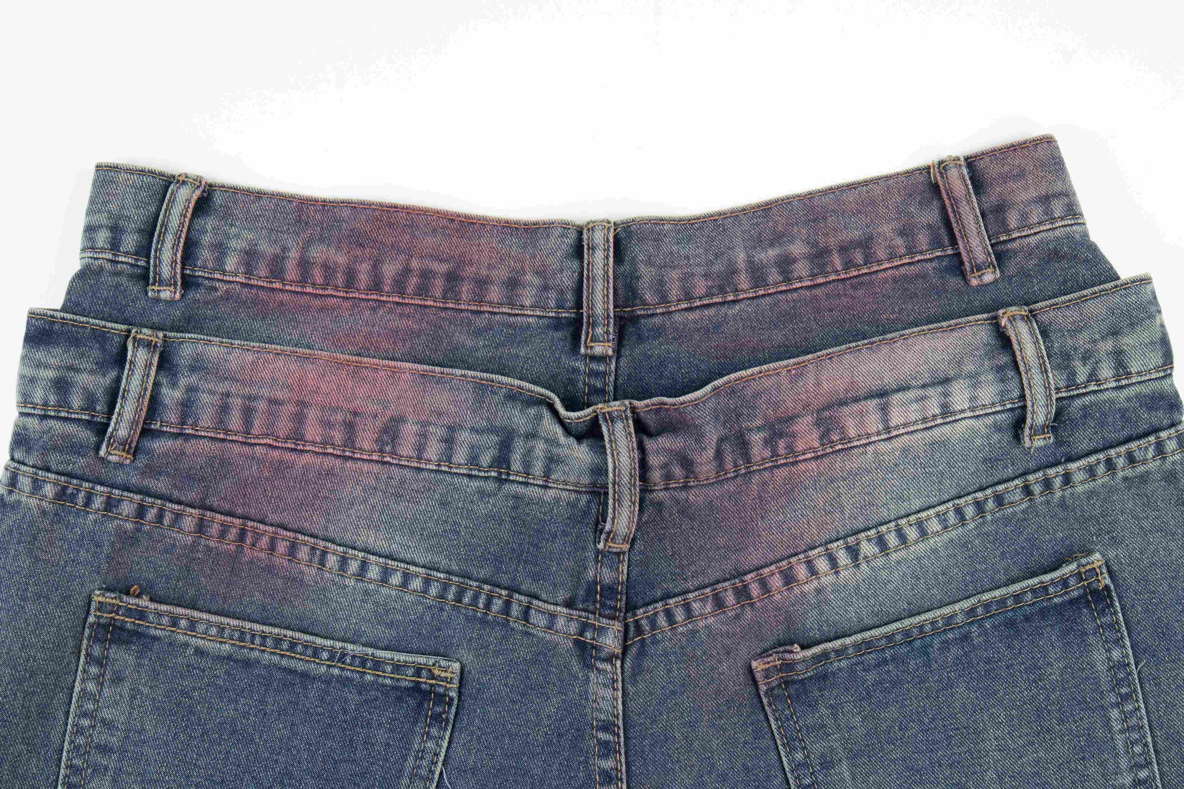 Omirad Distressed Washed Wide-Leg Jeans