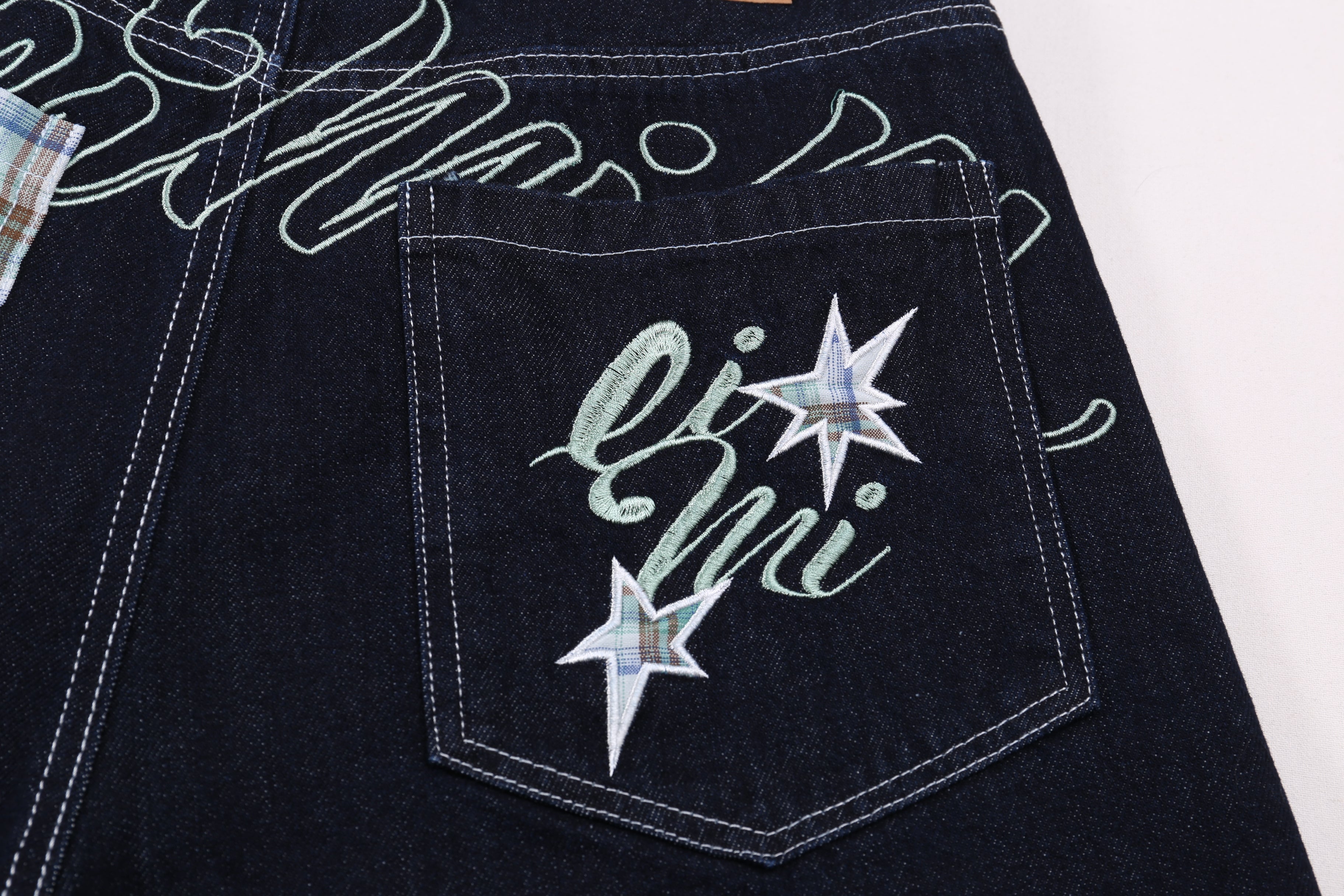 Omirad Patchwork Denim Shorts