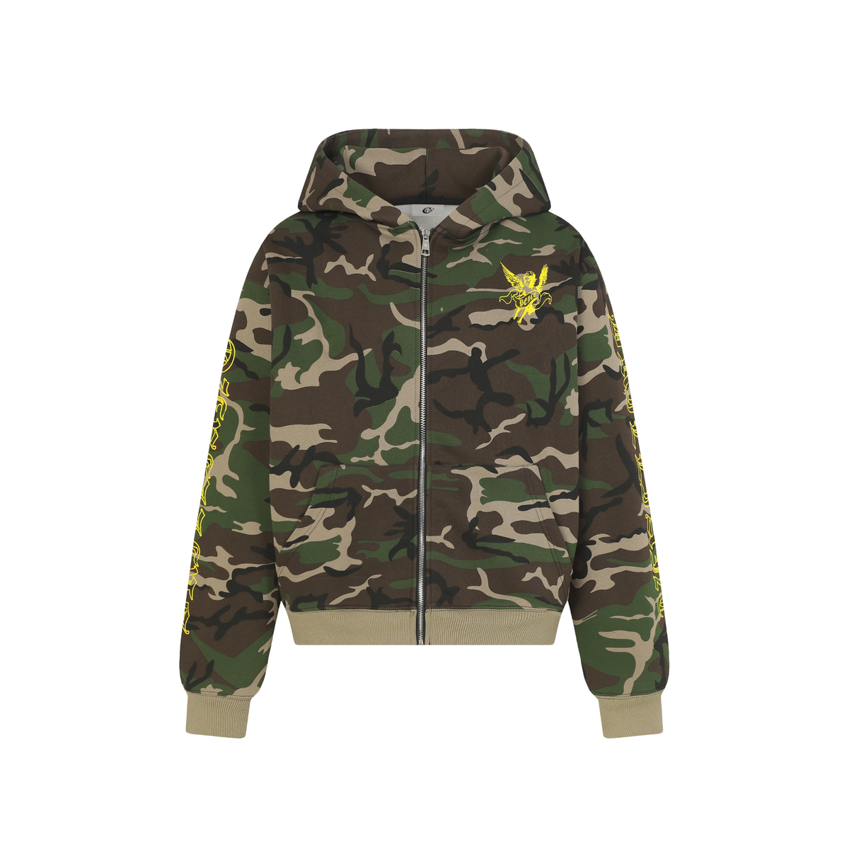 Omirad Camo Angel Graphic Zip Hoodie