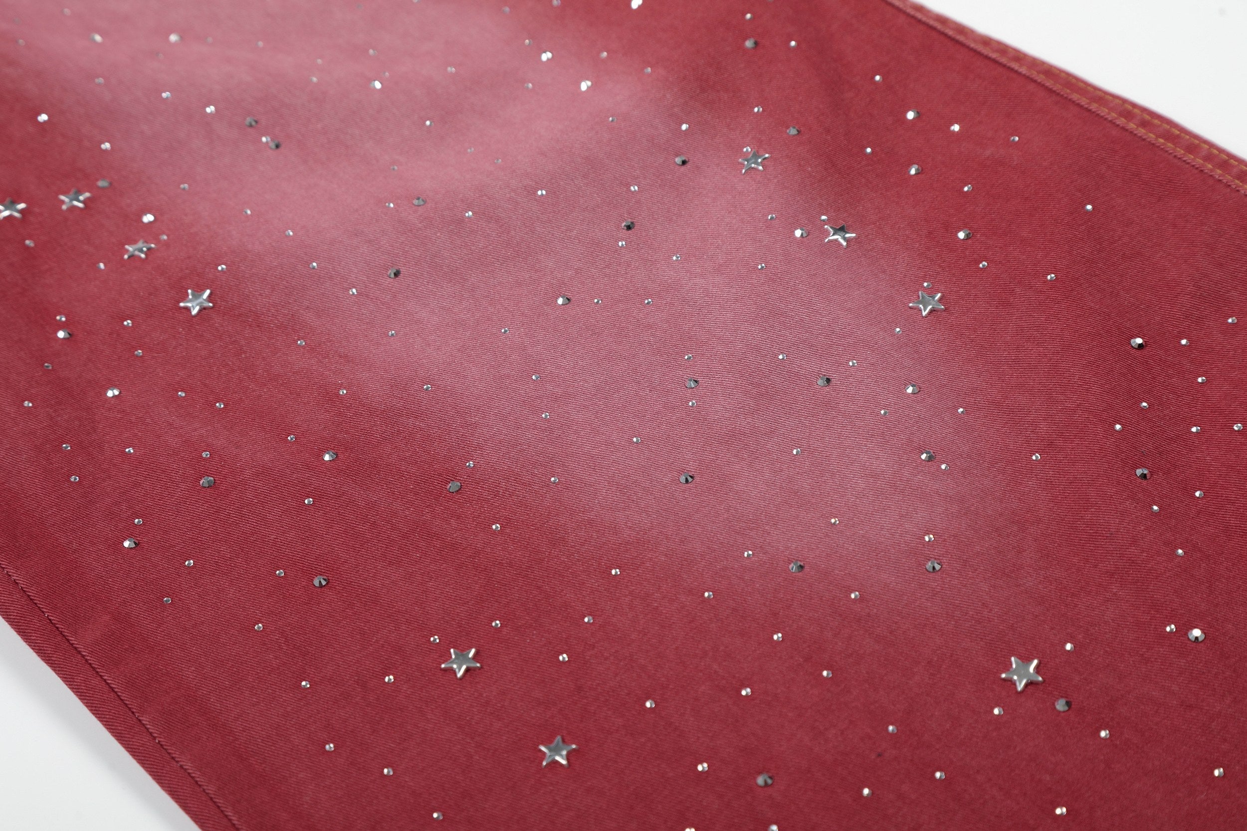 Omirad “Vintage Red Splatter Wide-Leg Pants”