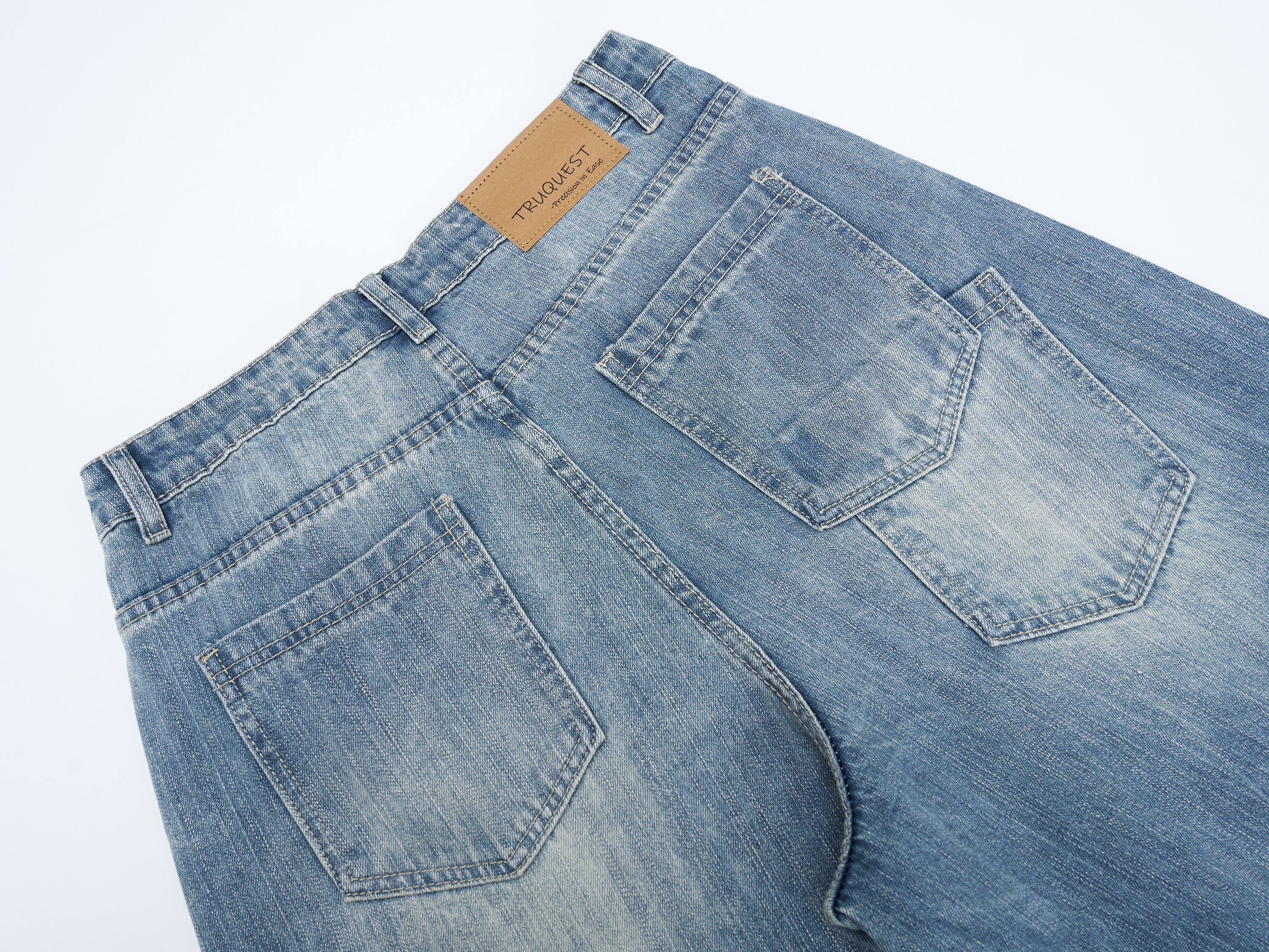 Omirad Heavy Washed Wide-Leg Denim Jeans