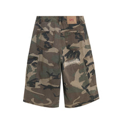 Omirad Distressed Camo Cargo Shorts