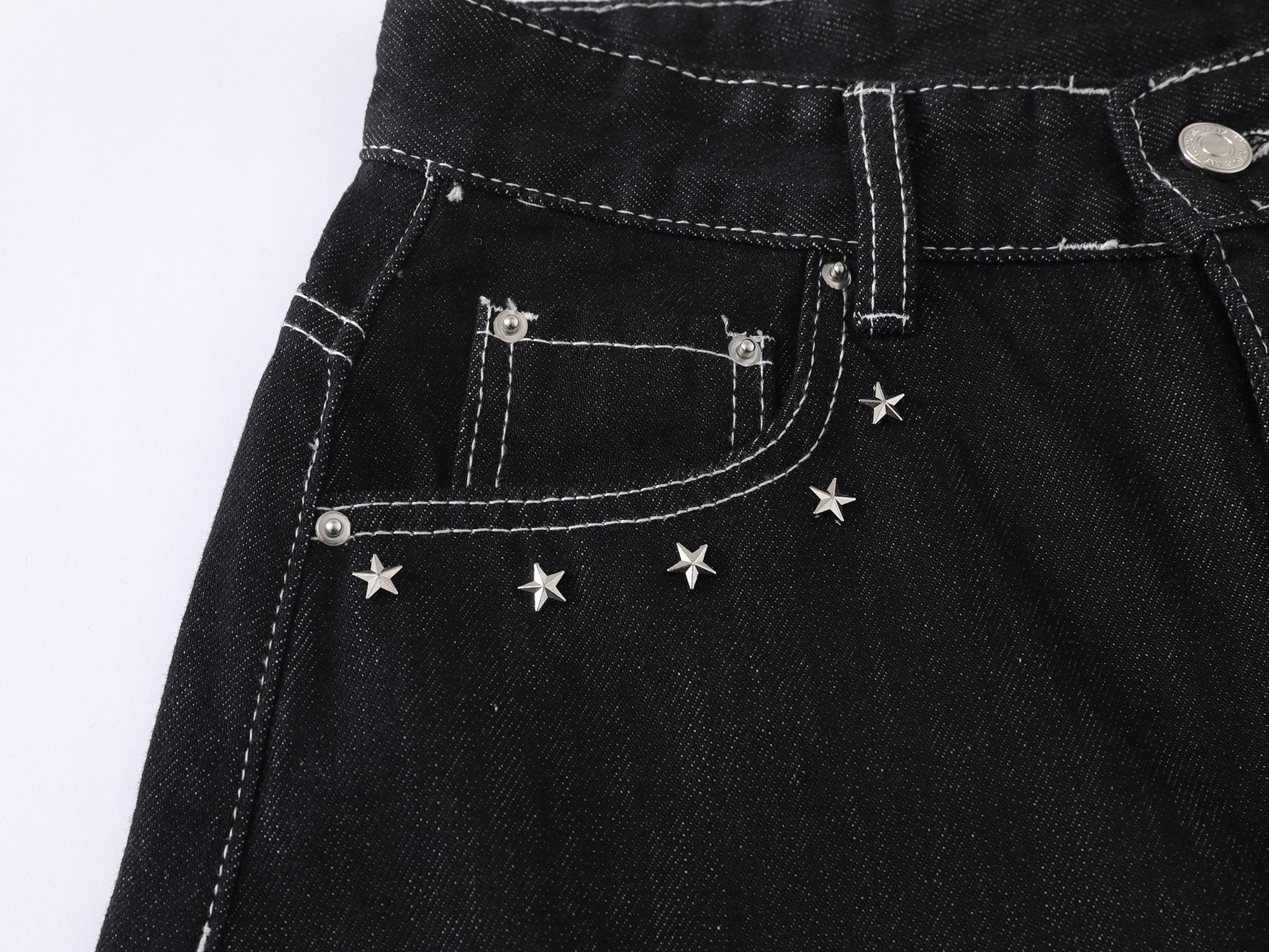 Omirad “Angel Wing Wide-Leg Denim Jeans”