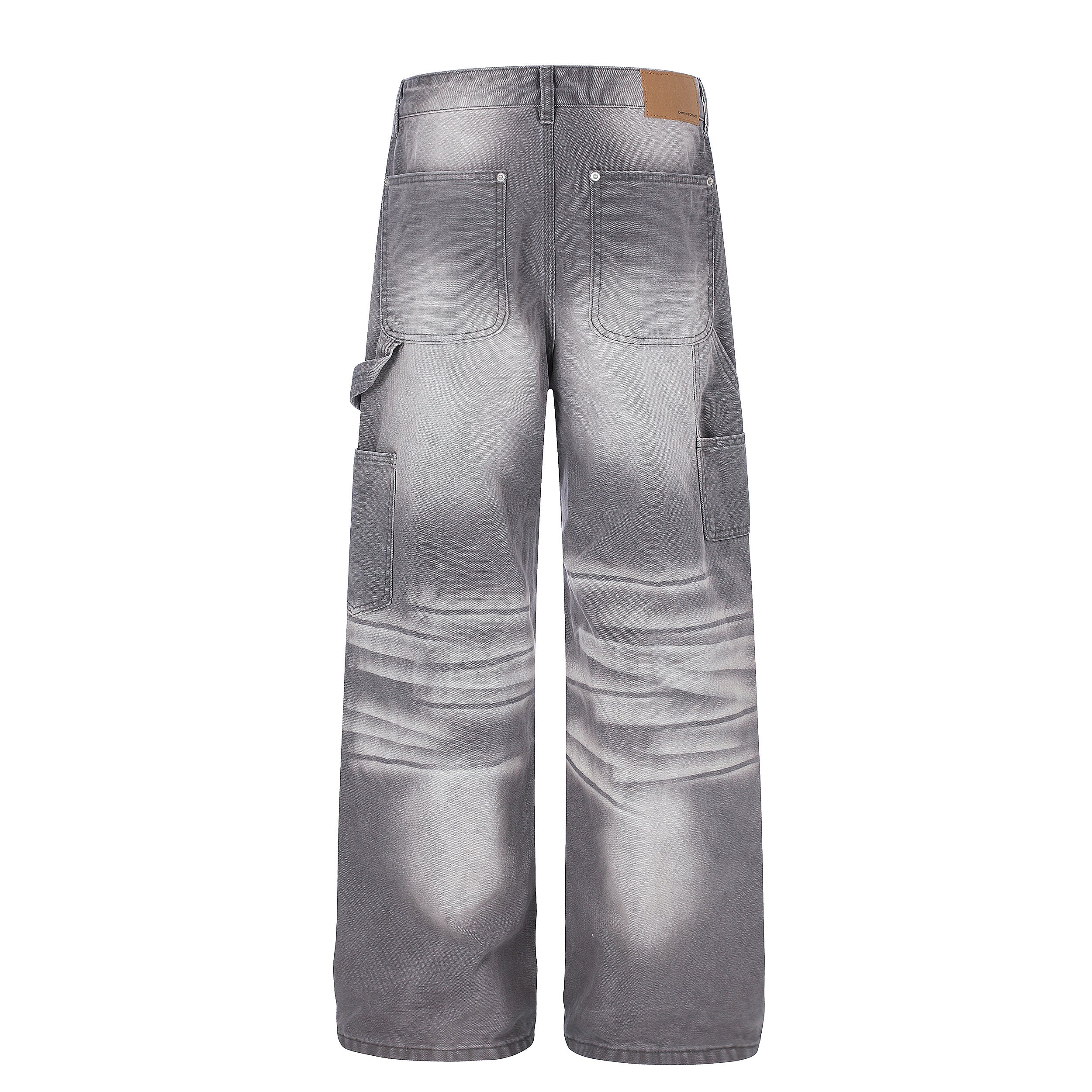 Omirad Washed Wrinkle Effect Denim Jeans
