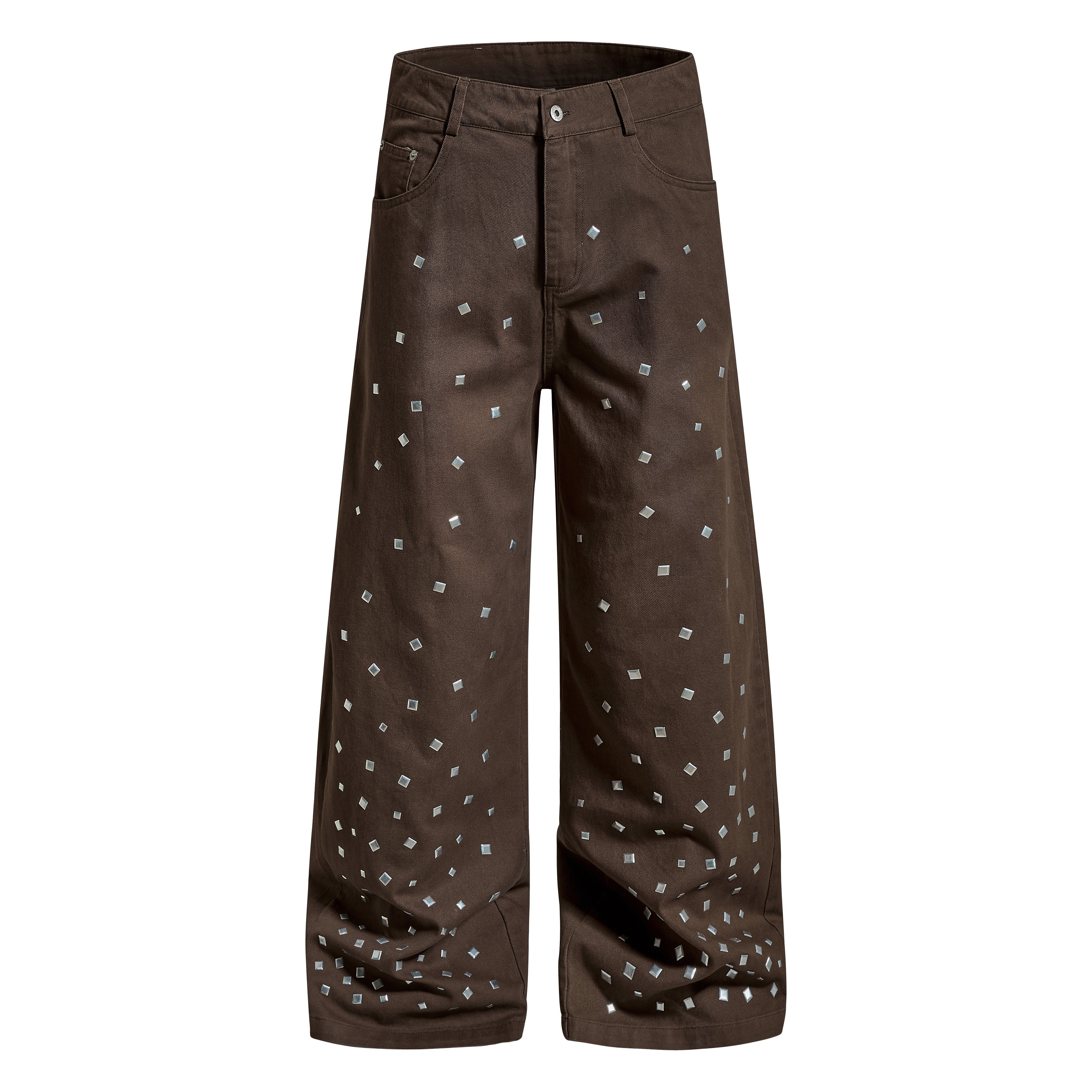 Omirad Stud Detail Wide-Leg Pants