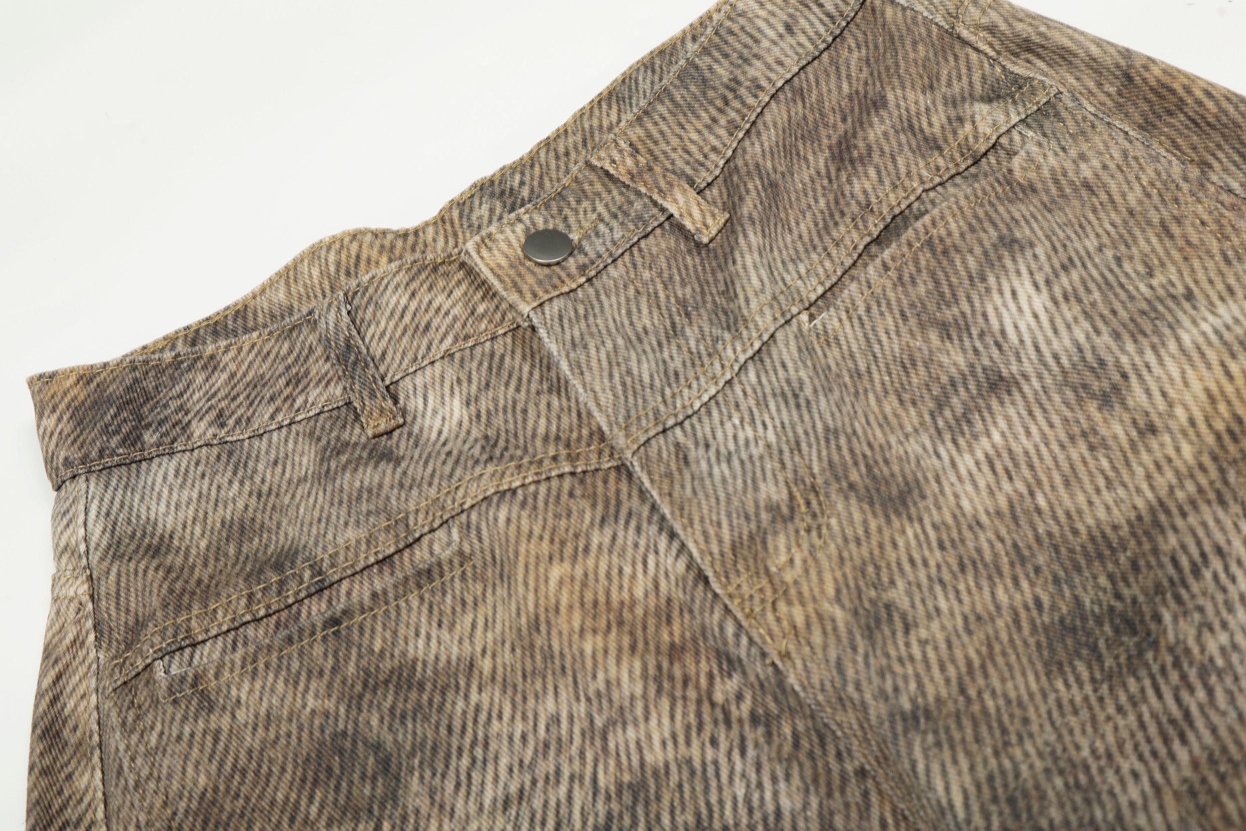 Omirad Leopard Wash Wide-Leg Jeans