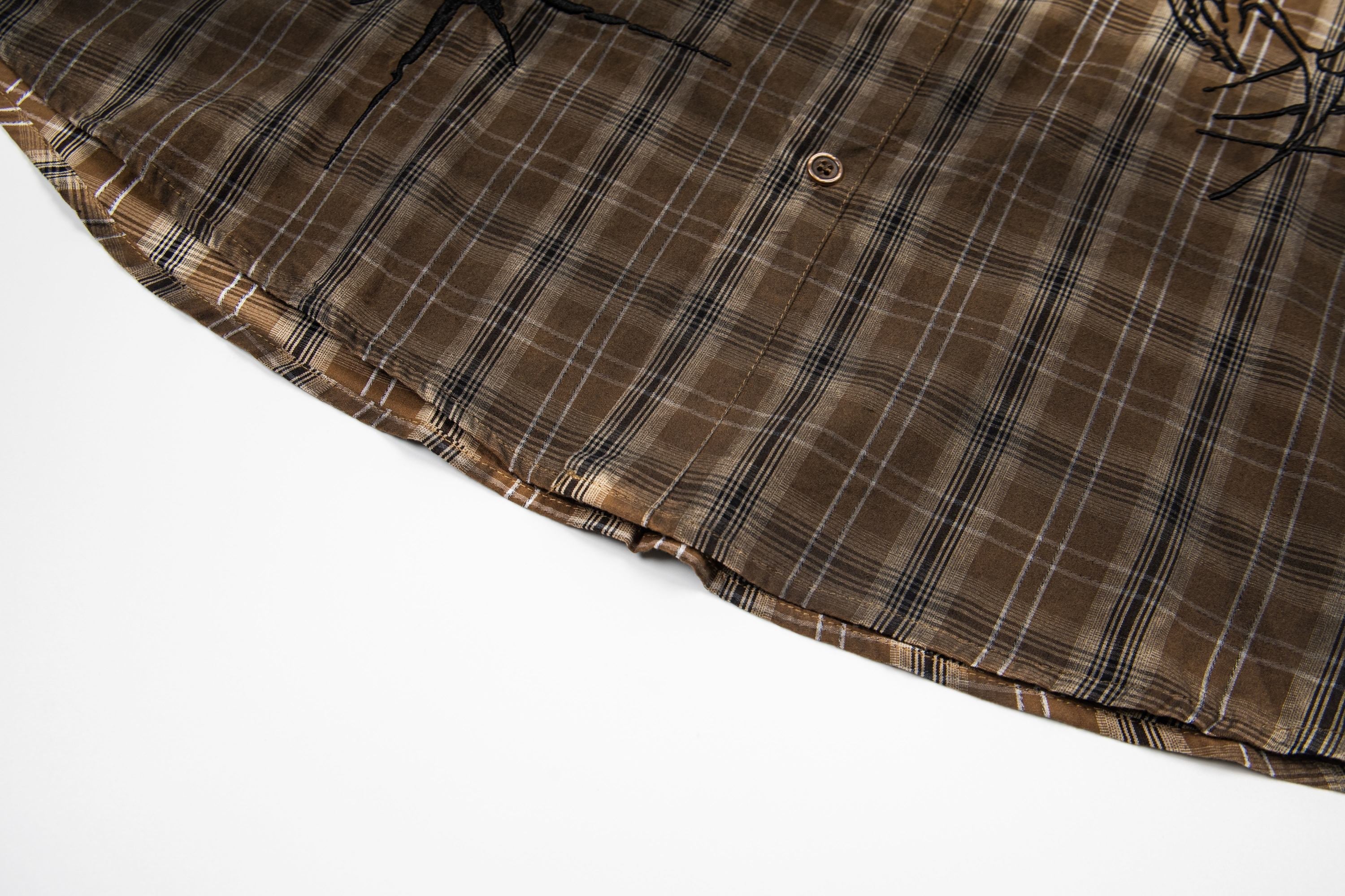 Omirad Vintage Plaid Graphic Shirt