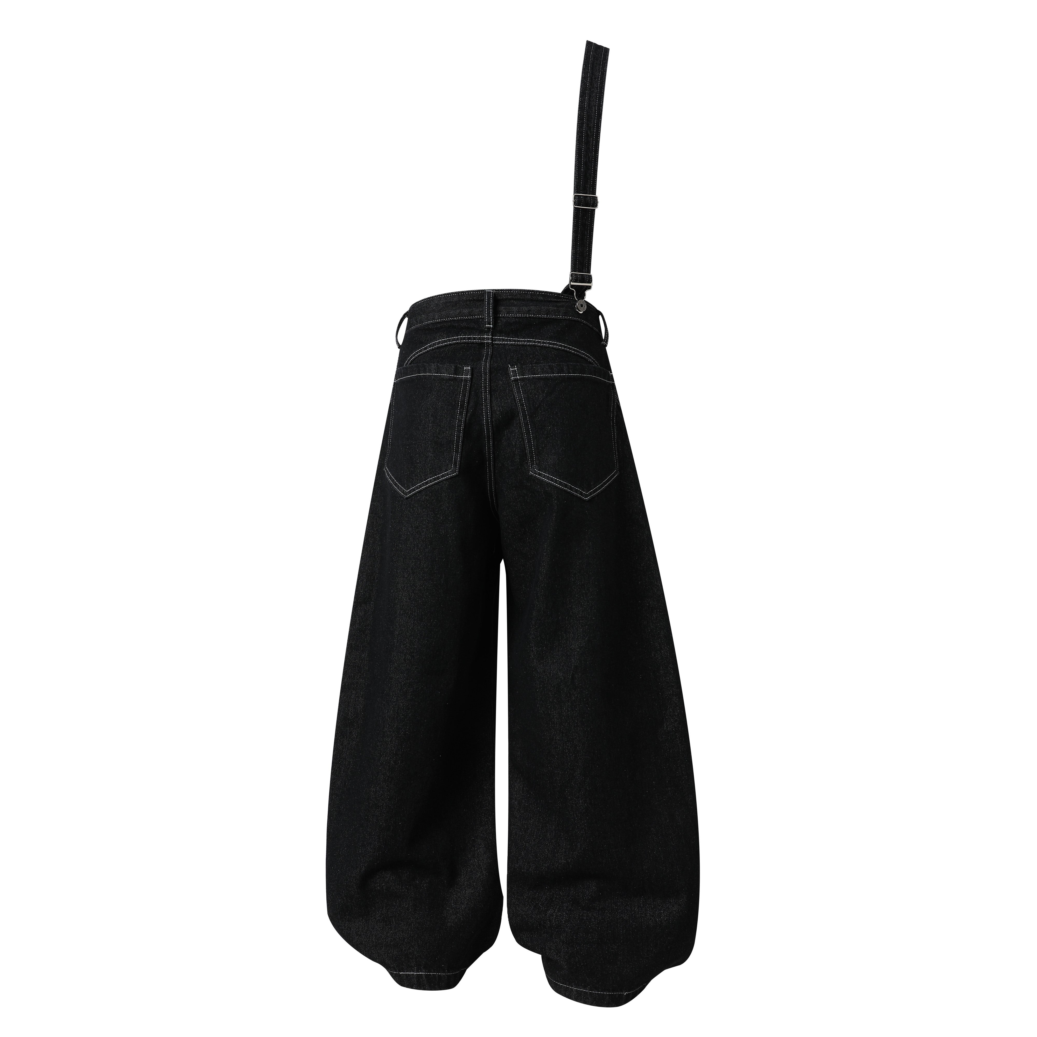 Omirad Hardware Strap Wide-Leg Jeans