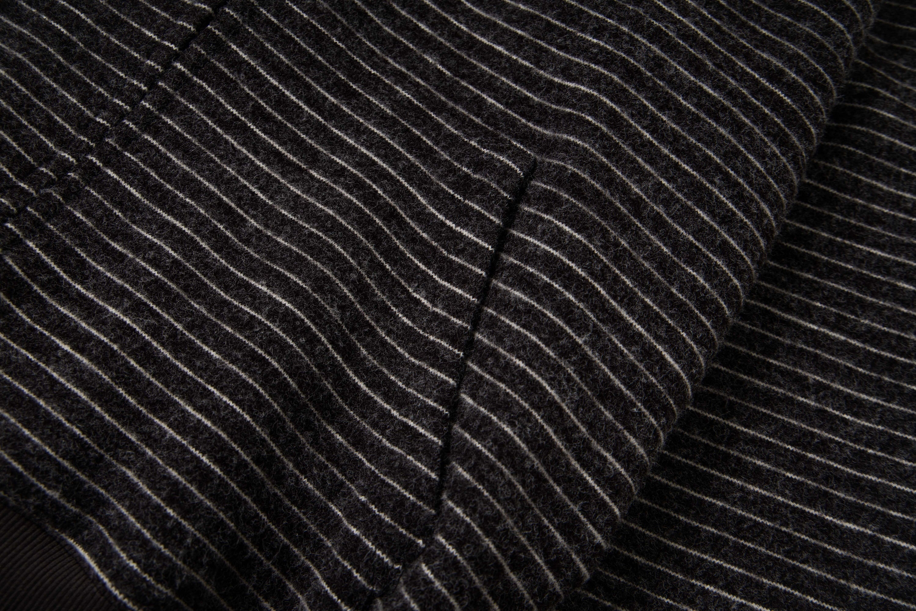 Omirad Striped Knit Zip Hoodie