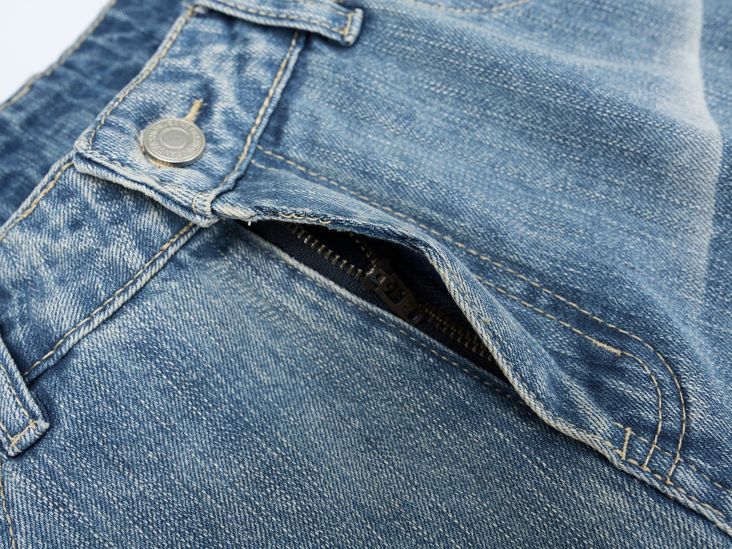 Omirad Heavy Washed Wide-Leg Denim Jeans