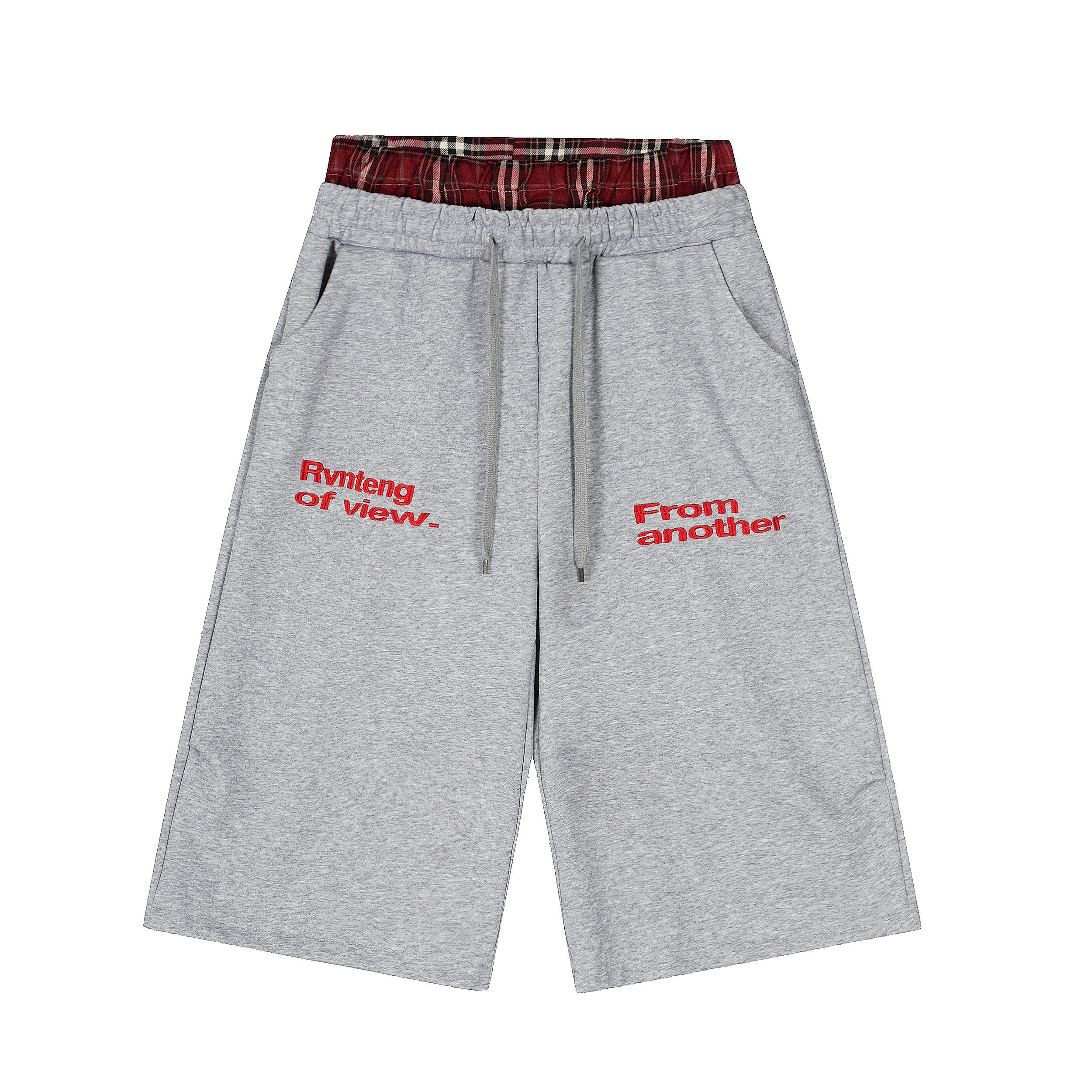 Omirad Plaid-Waist Logo Shorts