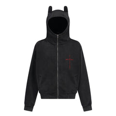 Omirad Devil-Ear Zip Hoodie