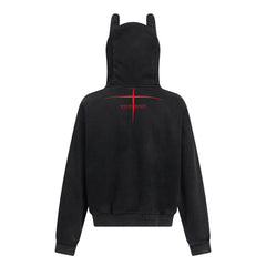 Omirad Devil-Ear Zip Hoodie
