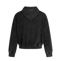 Omirad Asymmetric Zip Washed Hoodie Jacket