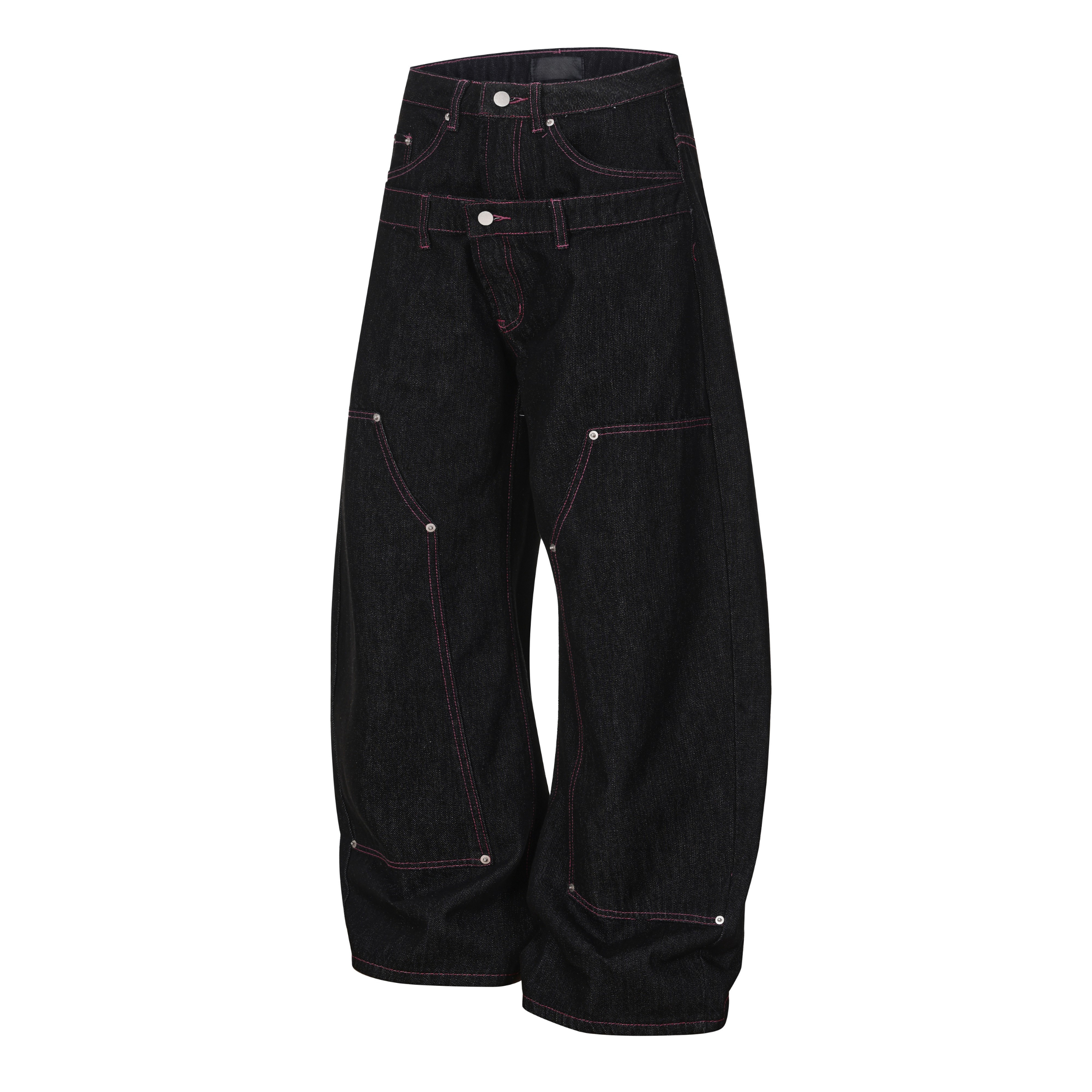 Omirad Double Waist Star Denim Pants