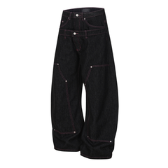 Omirad Double Waist Star Denim Pants