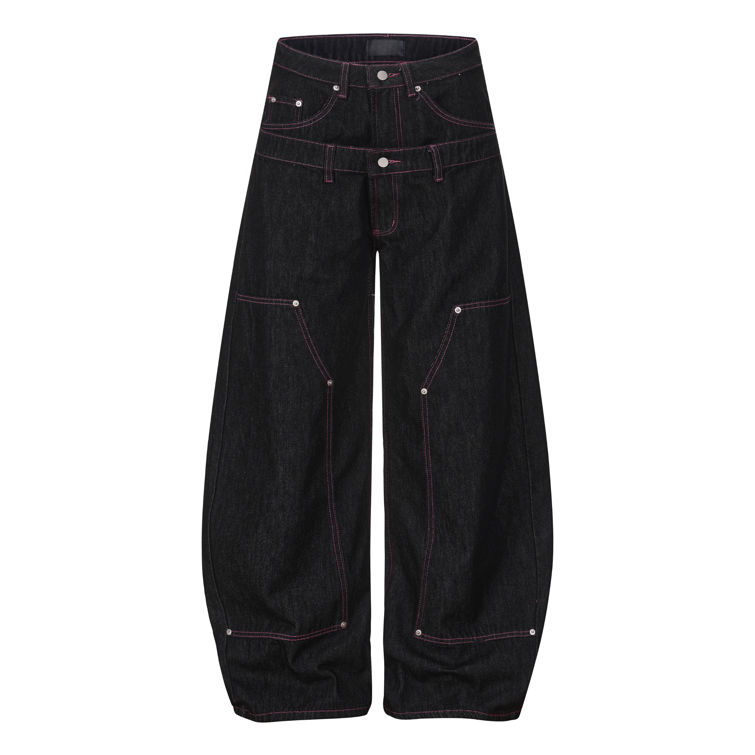 Omirad Double Waist Star Denim Pants