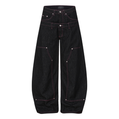 Omirad Double Waist Star Denim Pants
