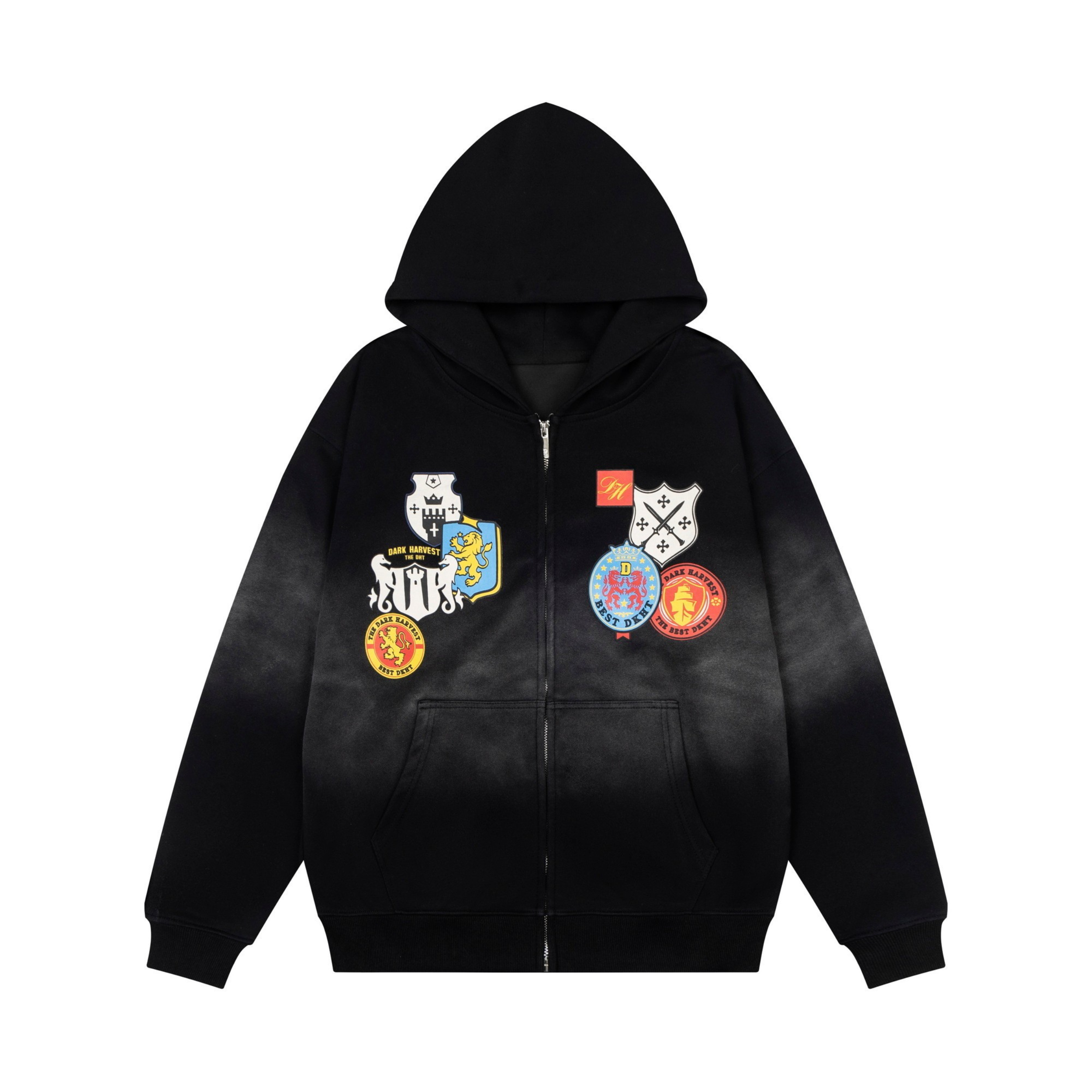 Omirad Crest Patch Zip-Up Hoodie