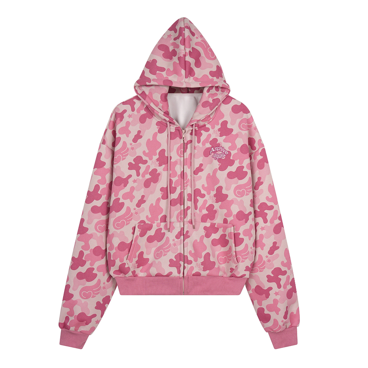 Omirad Camo Graphic Zip-Up Hoodie