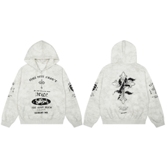 Omirad Vintage Graphic Zip-Up Hoodie