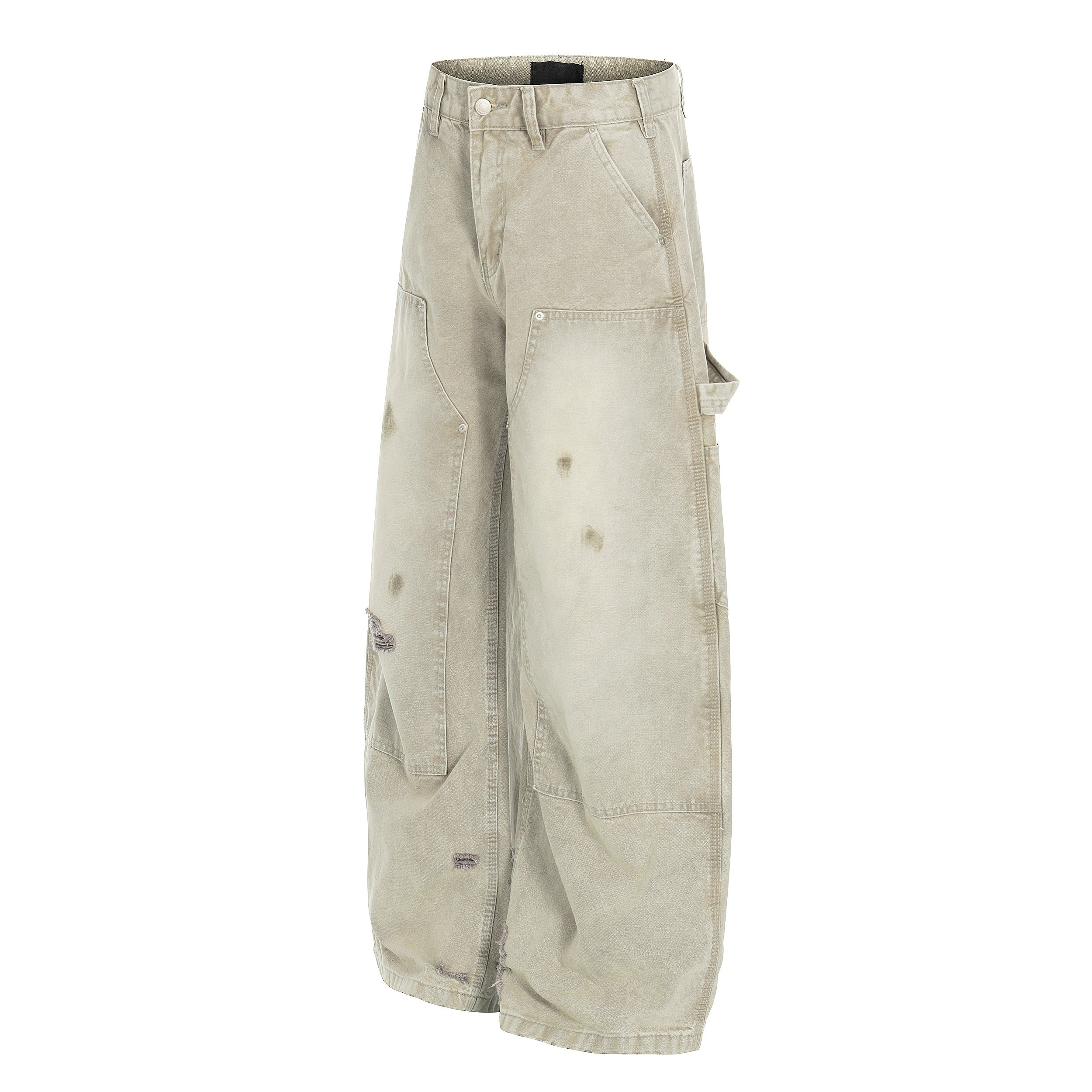 Omirad Washed Utility Distressed Denim Jeans
