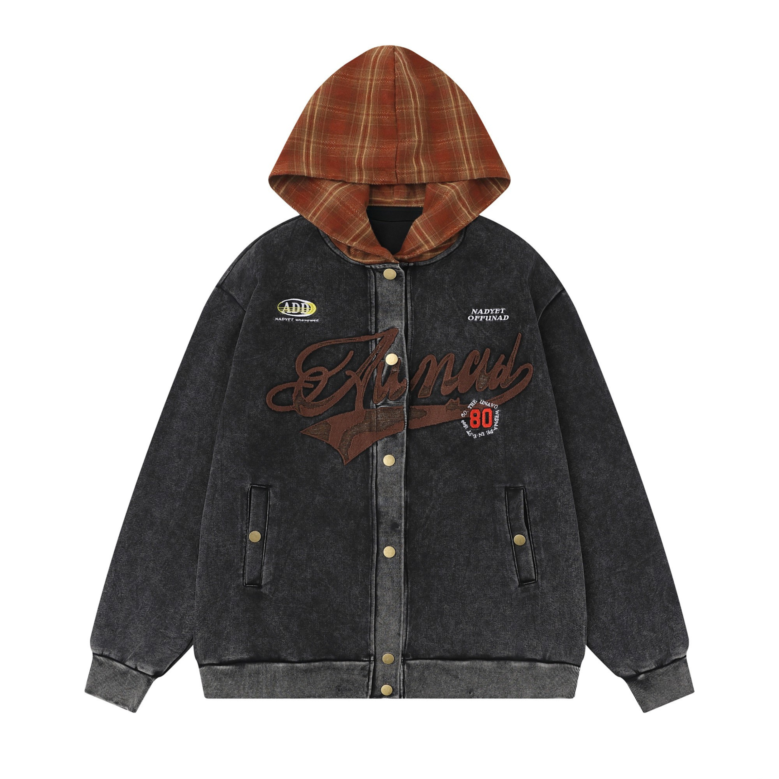 Omirad Vintage Hooded Varsity Jacket