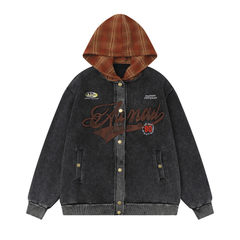 Omirad Vintage Hooded Varsity Jacket