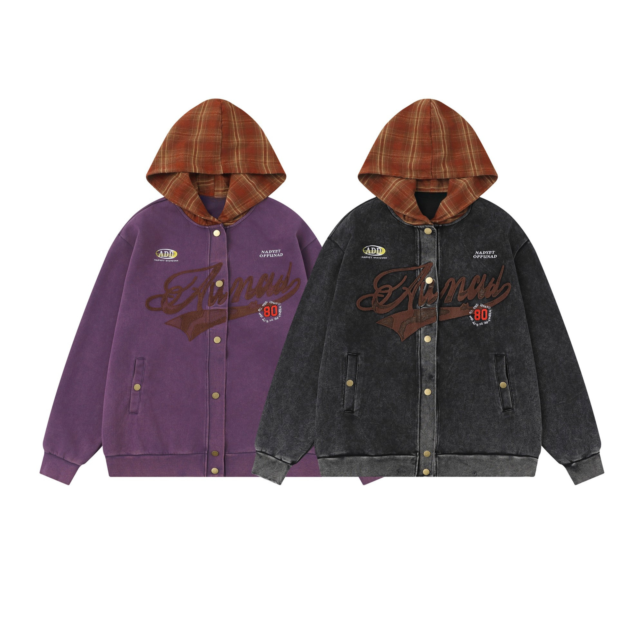 Omirad Vintage Hooded Varsity Jacket