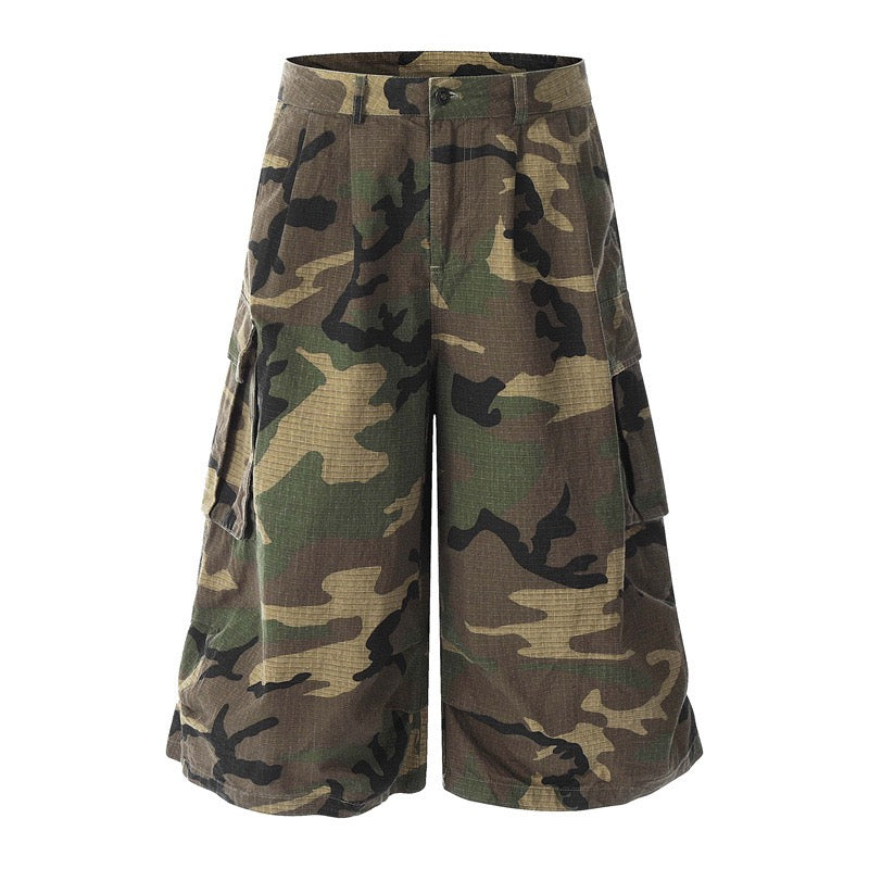 Omirad Camo Wide Cargo Shorts
