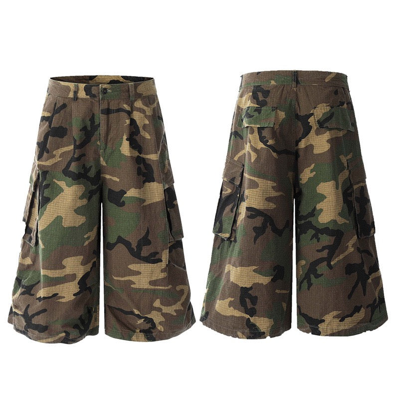 Omirad Camo Wide Cargo Shorts