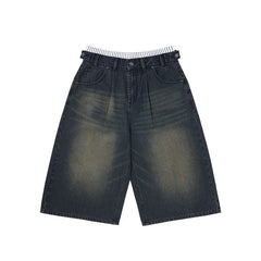 Omirad Vintage Wide-Leg Denim Shorts