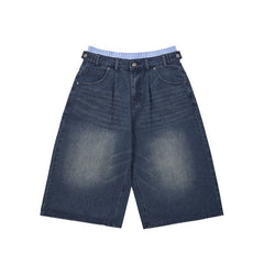 Omirad Vintage Wide-Leg Denim Shorts