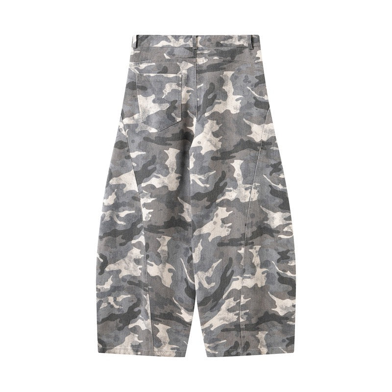 Omirad Camo Wide-Leg Denim Pants