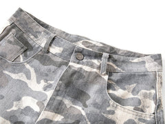 Omirad Camo Wide-Leg Denim Pants