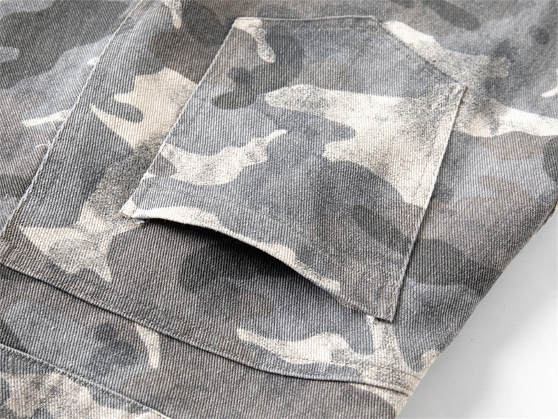 Omirad Camo Wide-Leg Denim Pants