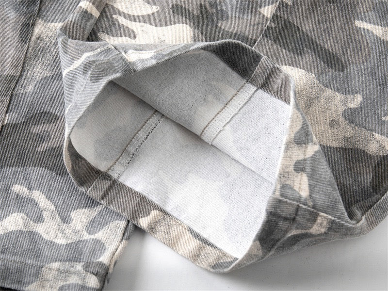 Omirad Camo Wide-Leg Denim Pants