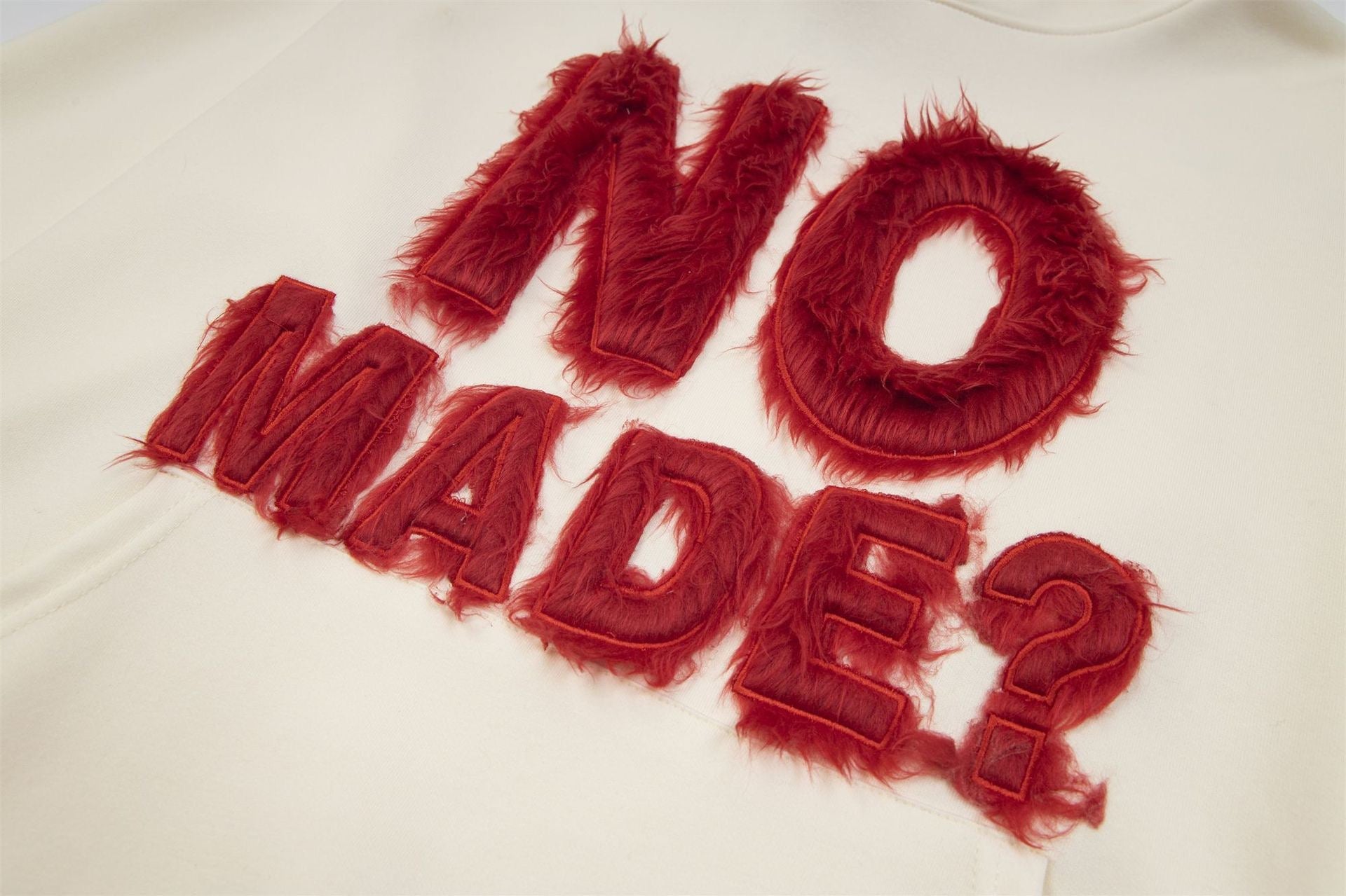 Omirad “NO MADE?” Furry Letter Hoodie