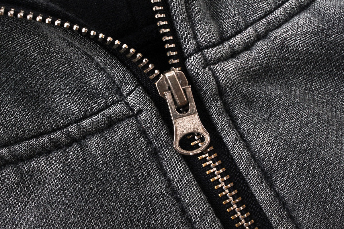 Omirad Full-Zip Masked Washed Hoodie