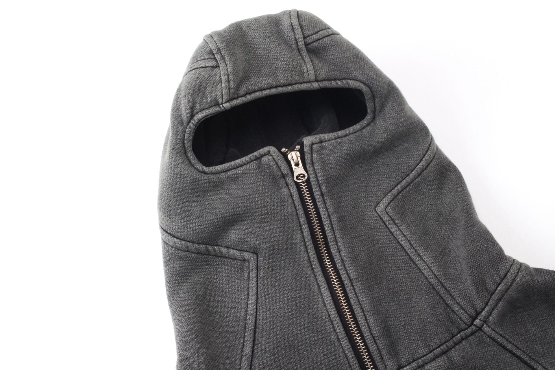 Omirad Full-Zip Masked Washed Hoodie