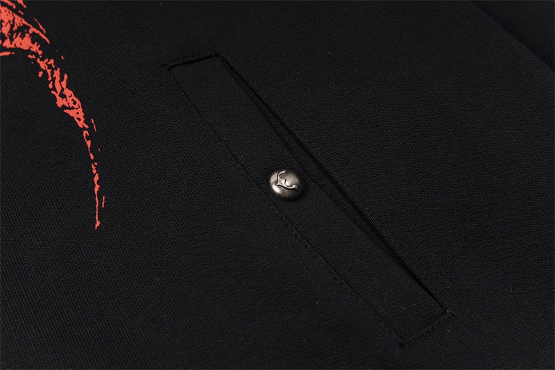 Omirad Gothic Dragon Graphic Zip-Up Hoodie