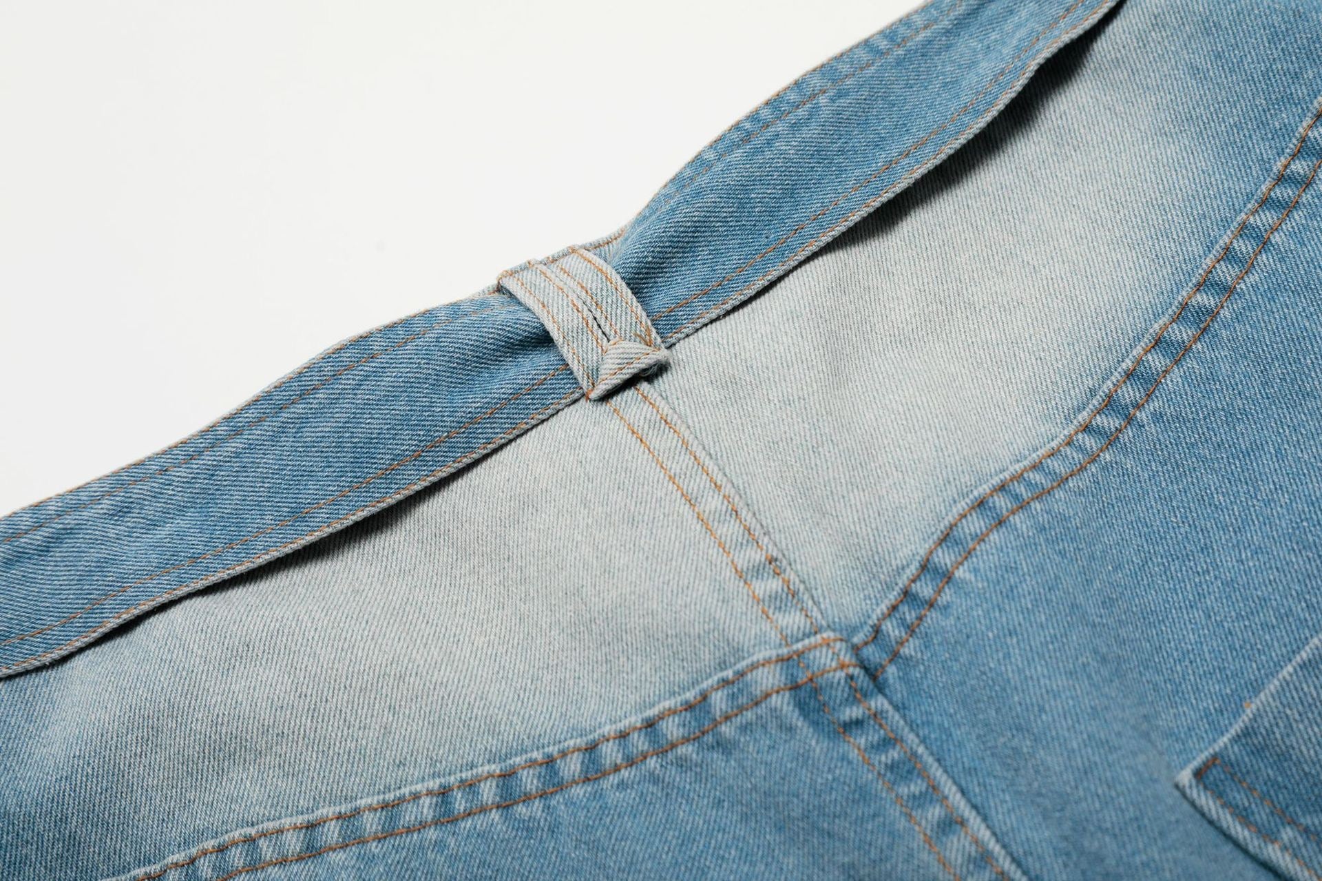 Omirad Distressed Belted Denim Jorts