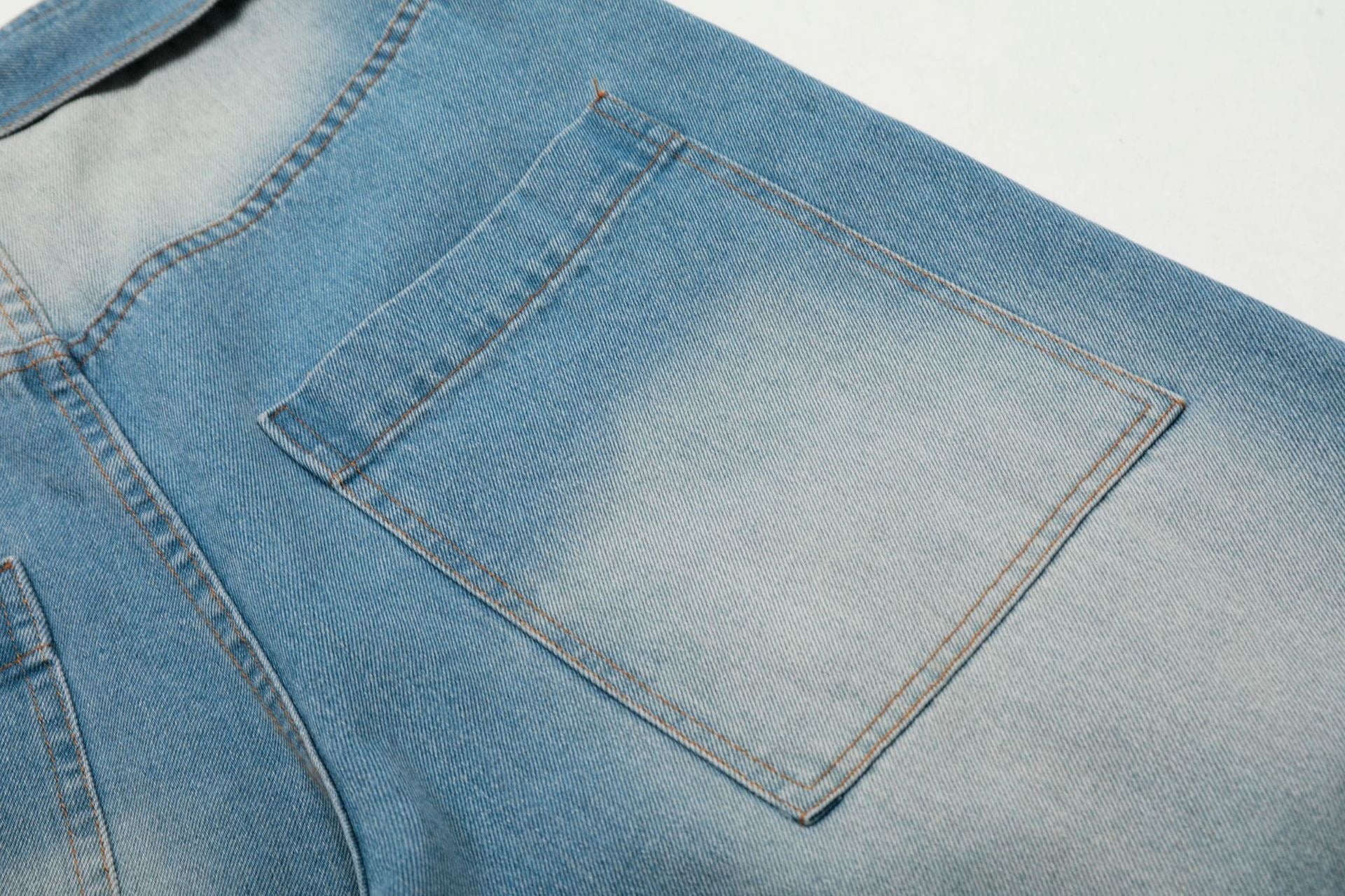 Omirad Distressed Belted Denim Jorts