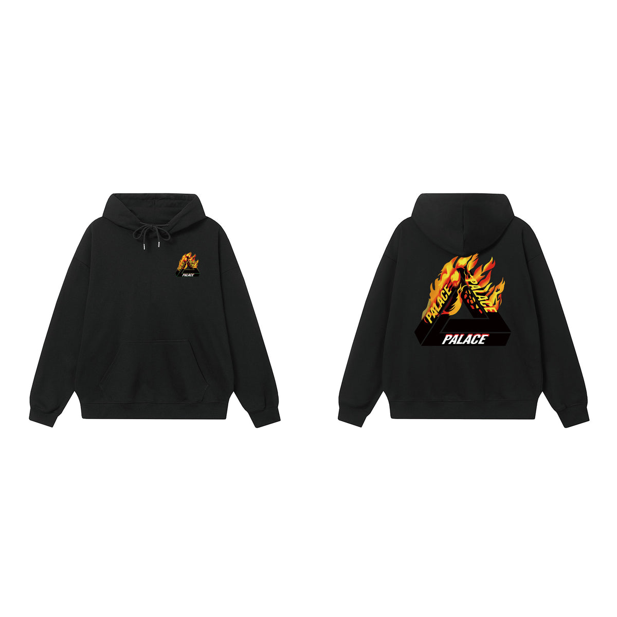 Palace Black Fire Tri-Ferg Hoodie