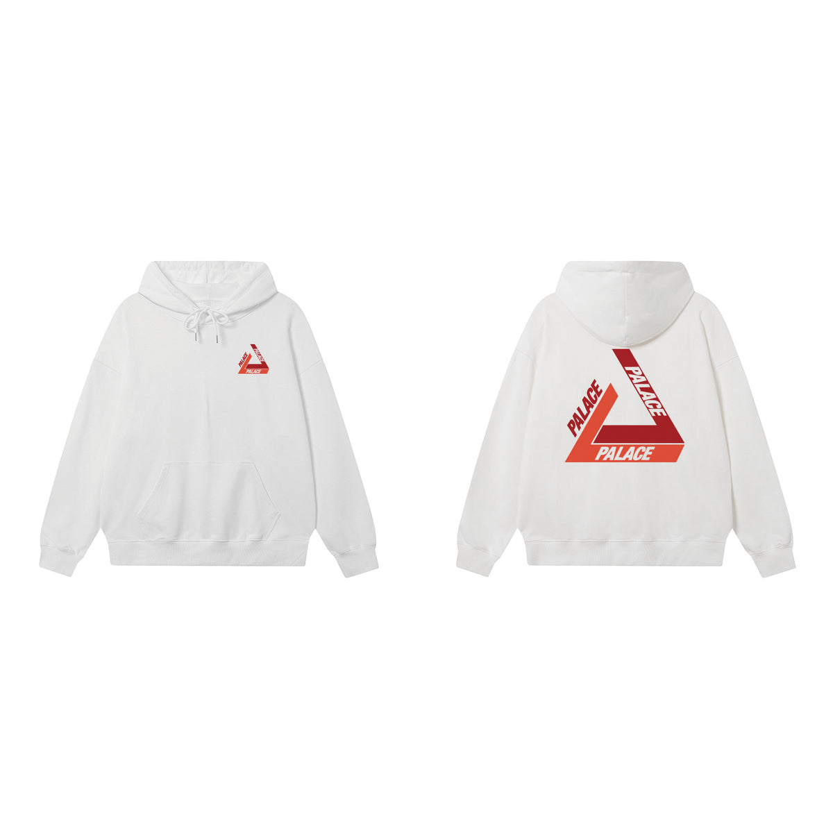 Palace White Red Gradient Tri-Ferg Hoodie