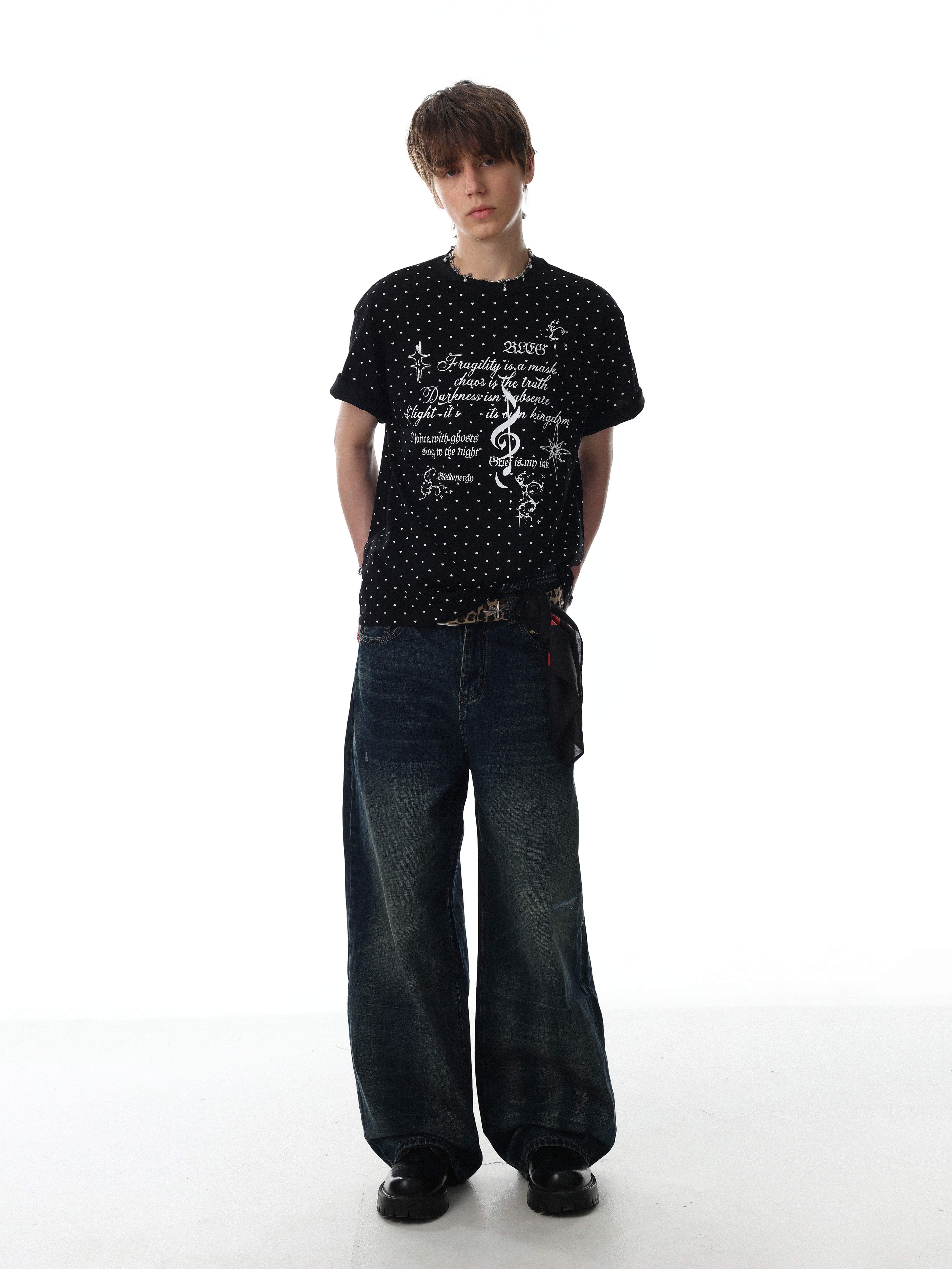 Omirad “Allover Micro-Print Graphic Tee”